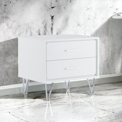 Chronicle White Finish Accent Table