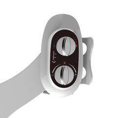 Utopia bidet dual nozzle spray front feminine rear wash knob controls phone holder white