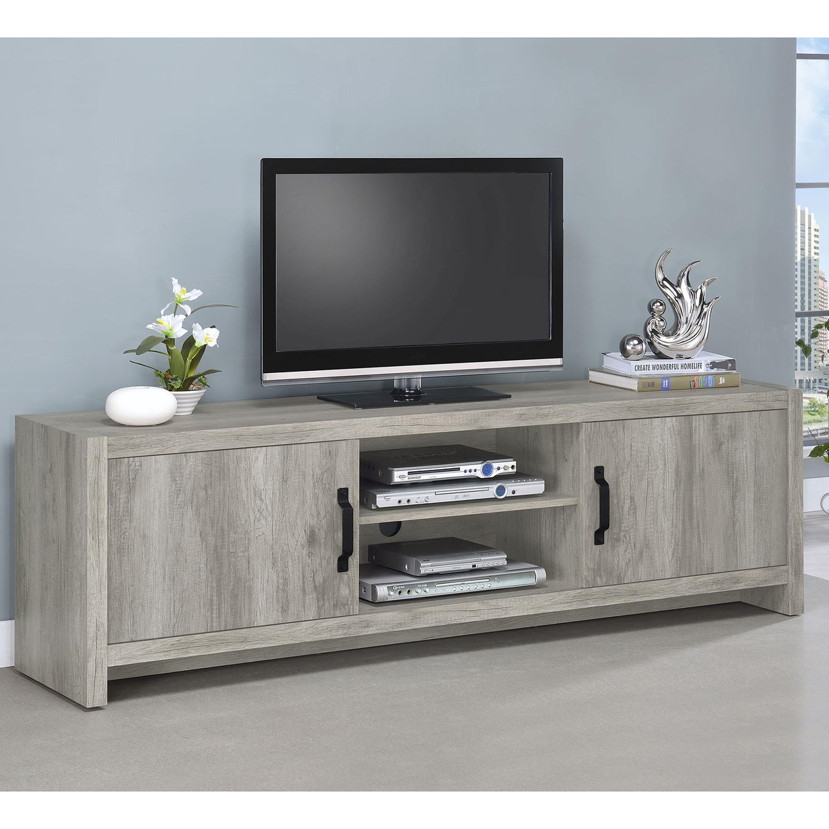 Helen Grey Driftwood 71-inch TV Stand