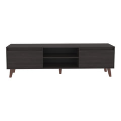 Jason TV Stand with Open Shelves, Two Storage Shelves For Media Storage and Entertainment Console, Perfect for Living Room or Bedroom