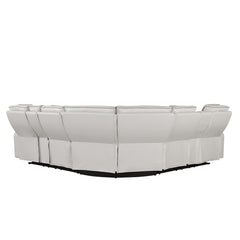 Hephaestus Modern Style power recliner sectional with Bluetooth speaker and LED made with wood & metal, Massage Function Included Beige