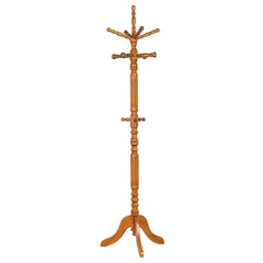 Apocalypse Golden Brown 11-Hook Freestanding Coat Rack with Hanger