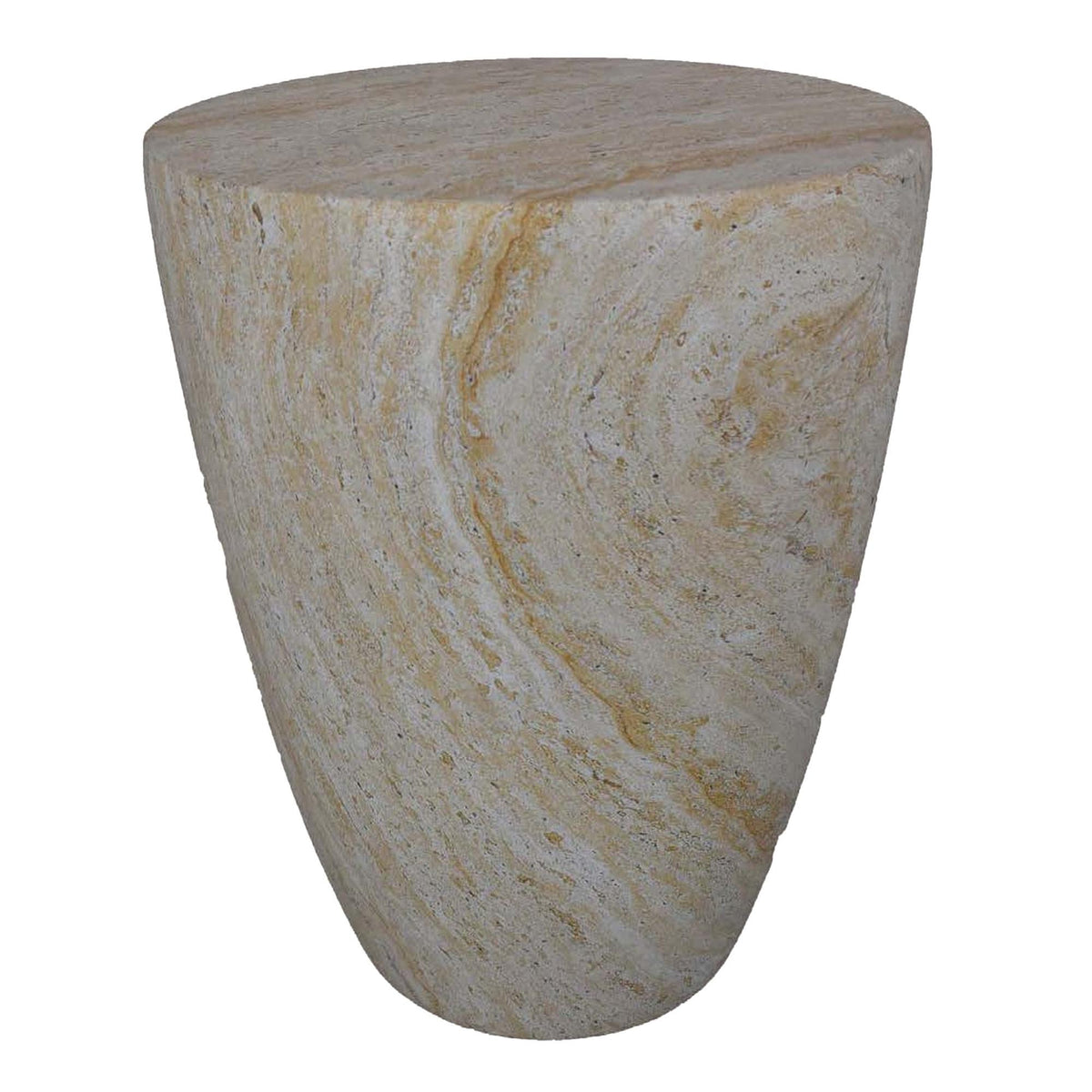 Saga Plant Stand Table, Tapered Marbled White Resin Base 18 Inch