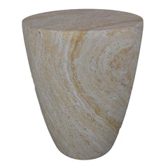 Saga Plant Stand Table, Tapered Marbled White Resin Base 18 Inch