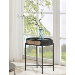 Lyra Black Finish End Table