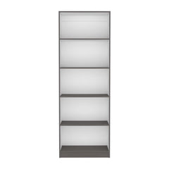 Home 4 Shelves Bookcase with Multi-Tiered Storage -Matt Gray / White -Office