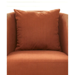 Velvet Accent Chair with Pillow, Modern Upholstered Armchair with Metal Legs, Comfy Barrel Chair for Living Room Bedroom
