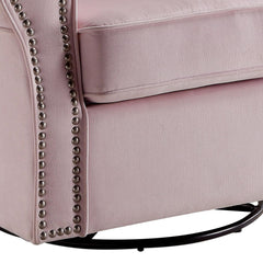 Planet Pink Fabric Glider Chair with Swivel
