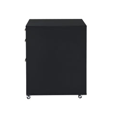 Aura Black High Gloss & Chrome Finish Cabinet