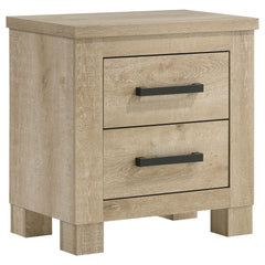 Poem Weathered Oak 2-drawer Nightstand Bedside Table