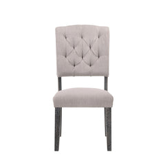 Quasar and Weathered Grey Oak Tufted Back Side Chairs (Set of 2)