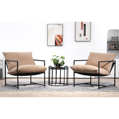 Quasar Modern Velvet Accent Chair, Metal Frame Contemporary Recliner with Deep Seating Cushion for Home Office