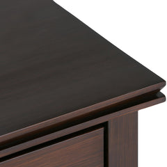 Demeter 24 inch Wide Solid Wood Bedside Table in Russet Brown