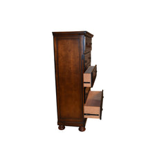 Chest Made with Wood in Dark Walnut Color