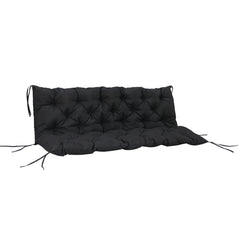 59" x 38" Tufted Bench Cushion for Outdoor Furniture, 3-Seater Replacement for Swing Chair, Patio Sofa/Couch, Black