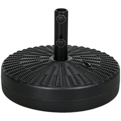 Umbrella Stand for 1.5" or 2" Umbrella Poles, Round Fillable Umbrella Base for Outdoor, Lawn, Deck, Black