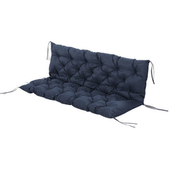 59" x 38" Tufted Bench Cushion for Outdoor Furniture, 3-Seater Replacement for Swing Chair, Patio Sofa/Couch, Dark Blue
