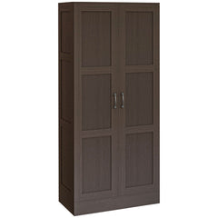 Storage Cabinet w/ Storage Shelves, Pantry Cabinet, Coffee