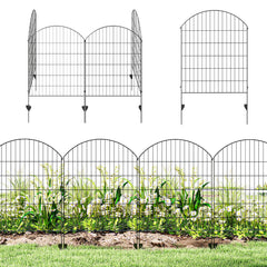 4 Pack Garden Fencing for Yard, Decorative Fence Panels as Flower Edging, Grids