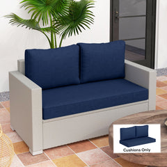 2 Seat Patio Furniture Cushions, 46x26x5 in, Thick Outdoor Loveseat Cushion Set with Removable Cover