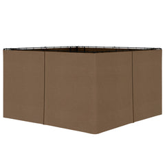 9.84' x 11.8' Gazebo Sidewall Set with Hooks/C-Rings, Brown