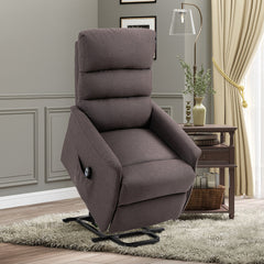 Power Lift Chair for Seniors, Electric Lift Recliner Chair with Remote Control, Side Pockets for Living Room, Brown