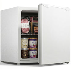 1.1 Cu.Ft Countertop Mini Freezer, Compact Upright Freezer with Removable Shelves, White