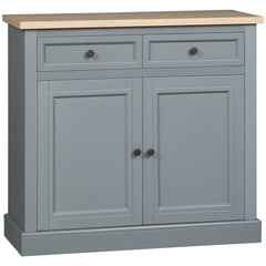 Sideboard Buffet Cabinet, Coffee Bar Cabinet with 2 Drawers and Double Door Cupboard for Kitchen, Living Room, Entryway, Dark Gray