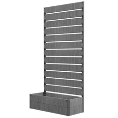 Trellis Planter for Climbing Plants, Raised Garden Bed with Trellis, Planter Box for Outdoor Garden, Dark Gray