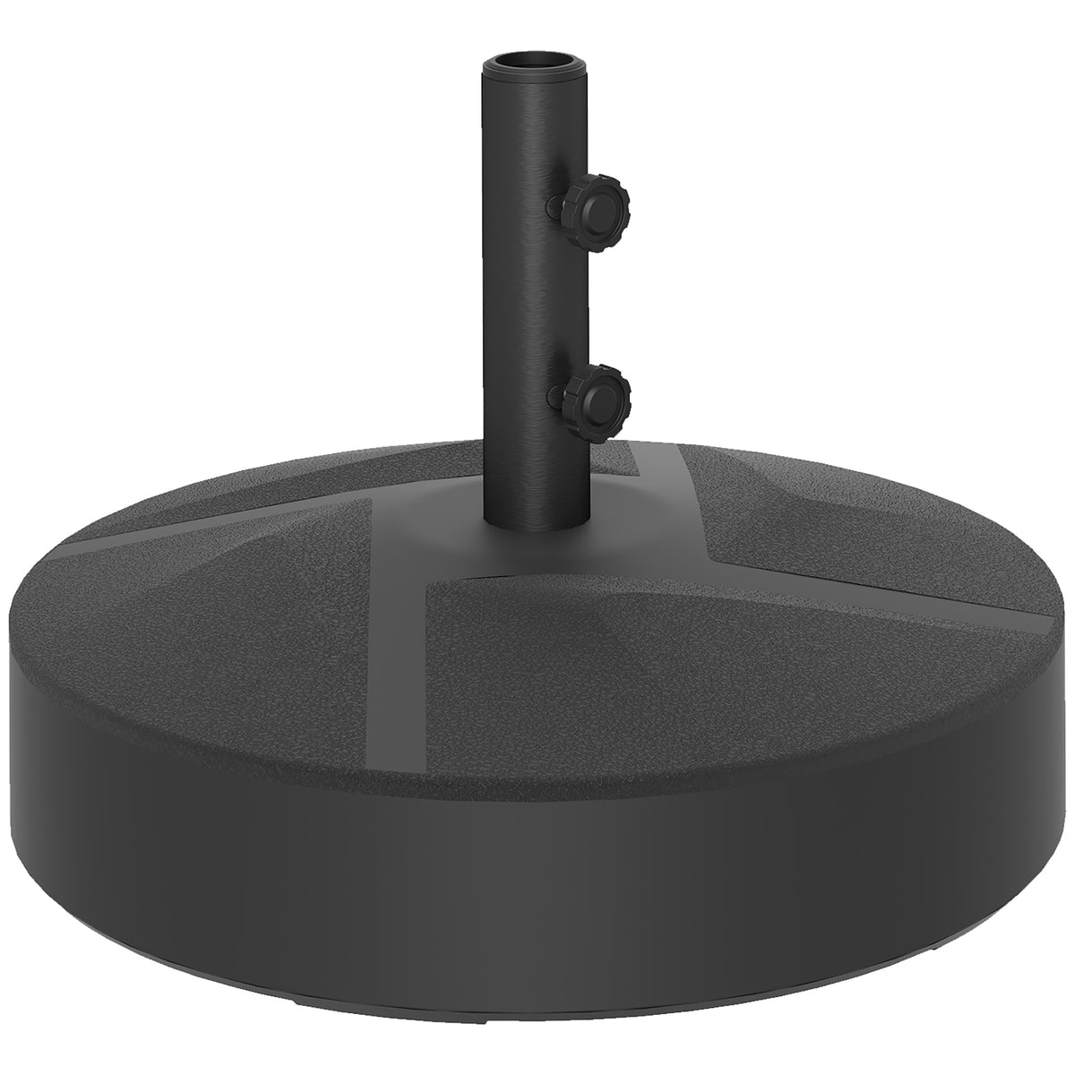 Patio Umbrella Base Holder, Heavy Duty Outdoor Umbrella Stand Base, Filled Up to 66lbs with Stand or 55lbs with Water for Garden, Poolside, Black