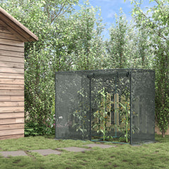 6 x 3ft Crop Cages for Garden, Plant Protectors from Animals, Storage Bag and 6 Ground Stakes, Black