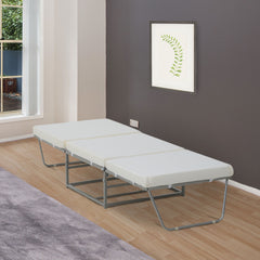 Convertible Ottoman, Guest Sleeper Bed, Gray