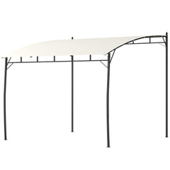 10' x 10' Outdoor Pergola Gazebo, Garden Sun Shade Shelter with Metal Frame for Porch, Patio, Deck, Backyard, Cream