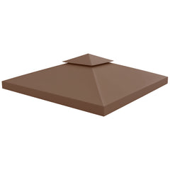 Gazebo Replacement Canopy for Model 01 -0153, 2-Tier Top Cover for 9.8' x 9.8' Gazebo, Coffee (TOP ONLY)