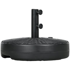 Umbrella Stand for 1.5" or 2" Umbrella Poles, Round Fillable Umbrella Base for Outdoor, Lawn, Deck, Black