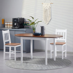 55" Wood Kitchen Table, Drop Leaf Tables for Small Spaces, Brown