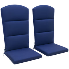 Outdoor Chair Cushions for Adirondack Chair, Replacement Cushions with Ties, Seat & Back Cushion, Blue