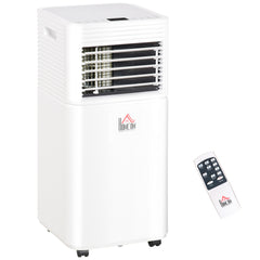 8000 BTU Mobile Air Conditioner for Cooling and Dehumidifying, Remote Control, 24H Timer, LED Display, White