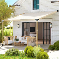 Pergola Kit, 15° Slanted Pergola Bracket Kit with 3-Way Brackets, Post Bases, Wall Mounts for 3.6" X 3.6" Lumber, Black