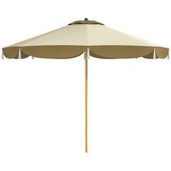 9FT Patio Umbrella, UPF 50+ Outdoor Market Umbrella with 8 Ribs, Vented Outdoor Table Umbrella for Deck, Backyard and Lawn, Cream White
