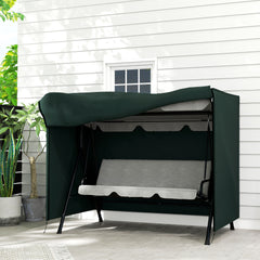 Outdoor Patio Hammock Porch Swing Cover with UV, Water, & Dust Fighting Material, 81" x 49" x 65", Dark Green