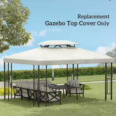 Gazebo Replacement Canopy for Model 84C-101, 2-Tier Top Cover for 10' x 13' Gazebo, Charcoal (TOP ONLY)