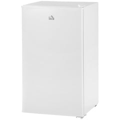 Mini Fridge with Freezer, 3.2Cu.Ft Compact Refrigerator with Adjustable Shelf, Mechanical Thermostat and Reversible Door for Bedroom, Dorm, White