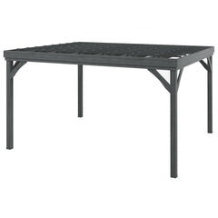 10' x 12' Outdoor Wooden Pergola, Grape Vine Gazebo with Concrete Anchors for Garden, Patio, Backyard, Deck, Gray