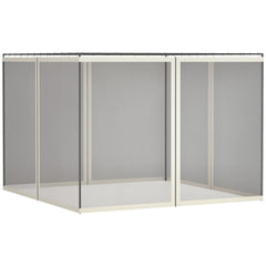 Replacement Mesh Sidewall Netting for 10' x 13' Gazebos and Canopy Tents with Zippers, (Sidewall Only) White
