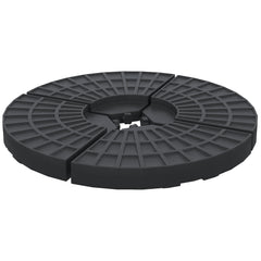 Large 4 Piece Round Fillable Weighted Offset Market Patio Umbrella Base