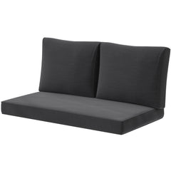2 Seat Patio Furniture Cushions, Thick Outdoor Loveseat Cushion Set with Removable Cover, 46x26x5 in, Black