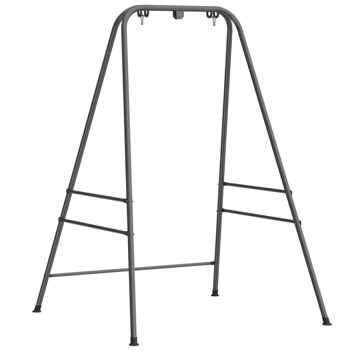 Hammock Chair Stand  Indoor and Outdoor Use with Anti-Slip Foot Pads, 2 Carabiners, Gray