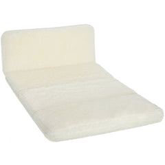 Bean Bag Floor Sofa Bed, Contemporary Plush Wide Folding Floor Mattress, Foam Filling Wall Couch Sleeper, Cream White
