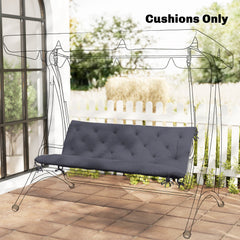 59" x 38" Tufted Bench Cushion for Outdoor Furniture, 3-Seater Replacement for Swing Chair, Patio Sofa/Couch, Dark Gray
